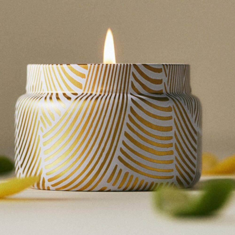 NWT Anthropologie Volcano Candle, Gold